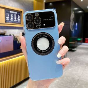 เคสโทรศัพท์มือถือหน้าต่างขนาดใหญ่และสำหรับ เคส iphone 15 14 13 12 pro promax Plus พลัส เคสไอโฟน บบมีขาตั้งดูดซับแม่เหล็ก