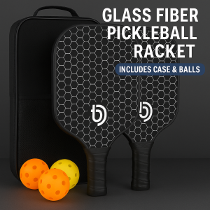 Fiberglass Pickleball Paddle Set – USAPA Approved Durable Face Great Balance Includes Bag and Balls