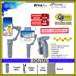 Brica Bsteady 2 Pocket - Gimbal 3 Axis Gimbal Smartphone - Garansi Resmi 1 Tahun
