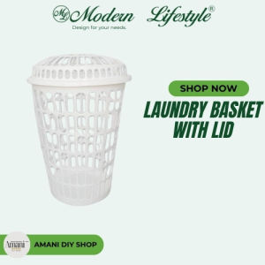 Laundry Basket with Lid White