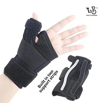 T2P Thumb Spica Splint Wrist Stabilizer Support Brace For thumb Pain Tendonitis Arthritis & Sprains