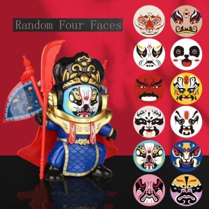 SDRYHTDH change face doll chinese opera doll Face Change Opera Face Changing Doll with Flaflag Panda Opera Face Makeup Toy Collectible Model Traditional Face Changing Toy Friends Birthday Gifts