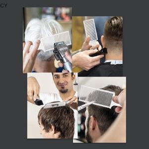 GY🌠🌠🌠 Fading Comb Professional Barber Clipper Blending Flat Top Hair Cutting Comb For Men Heat Resistant Fade Brush Salon Styling Tool