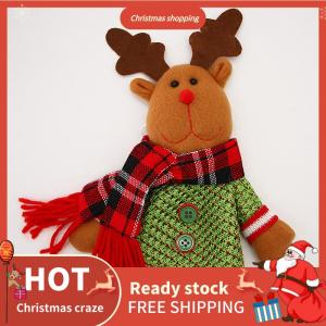 CX💥💓🎄 2026 Christmas Decorations Cartoon Knitted Big Head Doll Wine Bottle Cover Santa Claus Champagne Cover