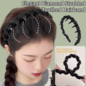 Elegant Diamond Hairband Korean Style Adjustable Headband for Women Wash Face Styling Beauty