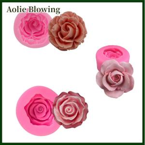 Aolie 3D Flower Rose shape Silicone Fondant Soap Cake Mold Cupcake Baking Tool