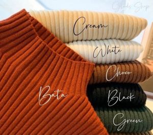 AJWShop Inner Rajut Turtleneck Premium Lengan Panjang Import Bahan Adem | Inner Hijab Premium Impor | Manset Baju Wanita Premium Lengan Panjang Import