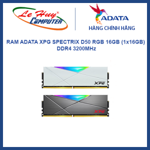 Ram Máy Tính ADATA XPG SPECTRIX D50 RGB 16GB (1x16GB) DDR4 3200MHz AX4U320016G16A-ST50