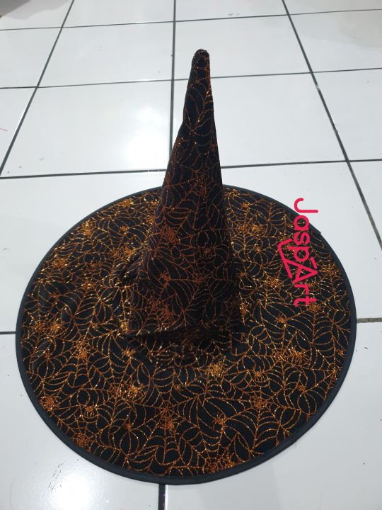 %5BBahan%20Beludru%5D%20Topi%20Penyihir%20Murah%20Motif%20Laba%20Laba%20Cosplay%20Kostum%20Halloween%20Pesta%20-%20Image%205