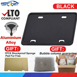 TorqPipe Motorcycle License Plate Cover Carbon Fiber Style Protector Frame for New LTO Plate Size Waterproof Dustproof Anti-Scratch Durable Plate Holder Universal Motorcycle Accessories