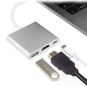 Cáp chuyển đổi USB Type C 3 IN 1 ra HDMI USB 3.0 type C - Hub chuyển đổi type C sang HDMI