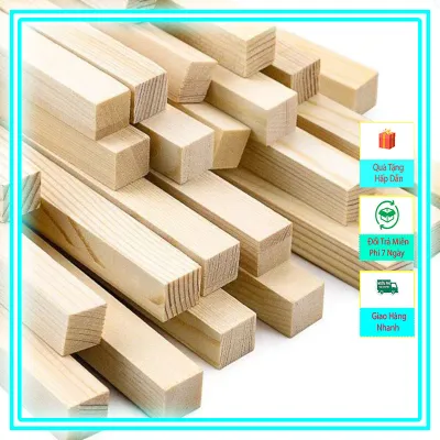 Thanh gỗ thông mới vuông nhiều kích thước