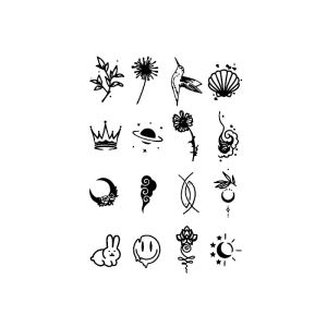 Mini Finger Tattoo Sticker Waterproof Small Long Lasting Ins Fashion Star Moon Butterfly Temporary Body Fake Tattoo for Women Men