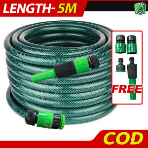 5-35M PVC Water Hose Set With Adjustable Length Nozzle Heavy Duty Durable For Cleaning And Gardening