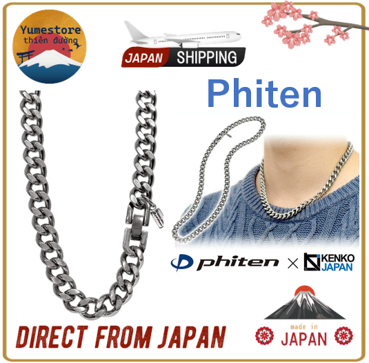 [Phiten] [Limited] Cut Kihei Titanium Necklace Length Width 8.8mm Chain