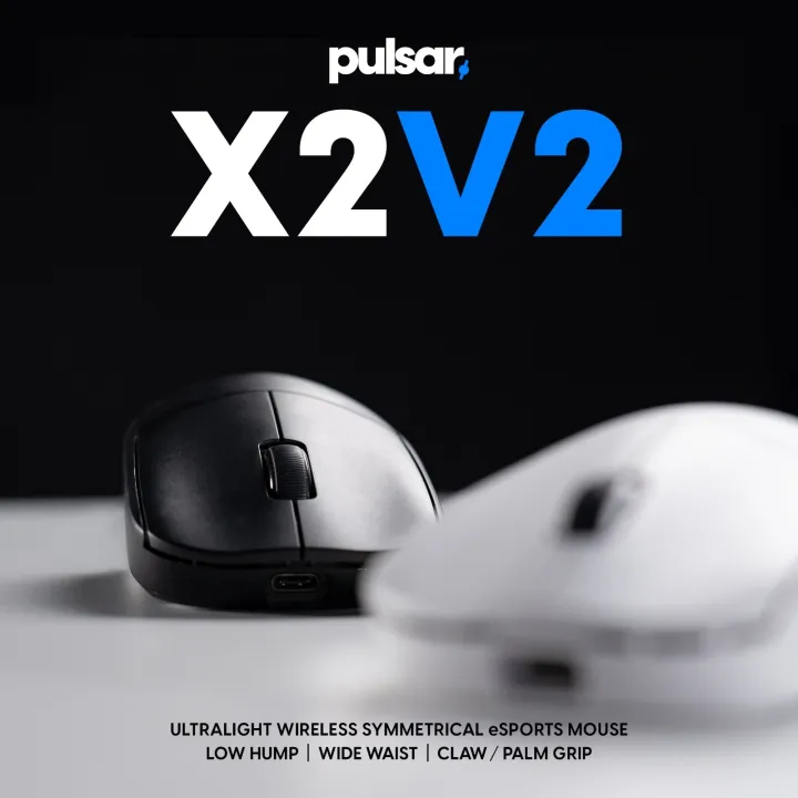 Pulsar X2V2 - Mini / Medium - Wired / Wireless Gaming Mouse - BLACK / WHITE