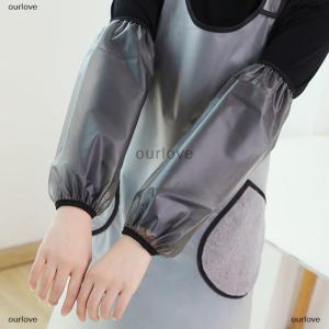 [COD] ourlove ปลอกแขนกันน้ำทีพียูป้องกันสกปรกทำความสะอาดบ้านแขนกวางแขนปลอกข้อมือปลอกแขนอุปกรณ์เสริมผ้ากันเปื้อนครัว