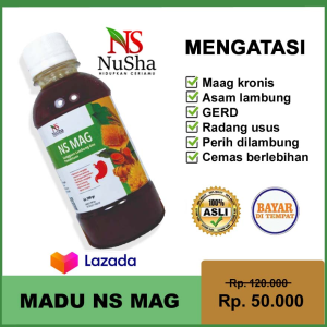 Madu NS MAG Original Kemasan Baru NUSHA Obat Maag Kronis GERD Asam Lambung Radang Lambung Pencernaan