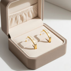 ต่างหูทรงสี่เหลี่ยมแบบมินิมอล สไตล์เกาหลี