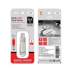 Ultra Dual Drive USB Type-C 64GB แฟลชไดร์ฟ 2 หัว Flash Drive Type-C and USB-A Thumb Drive FD-06