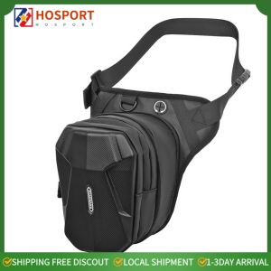 Durable Crossbody Shoulder Bag for Men - Expandable Drop Leg Bag for Outdoor Riding and Cycling Available in Black