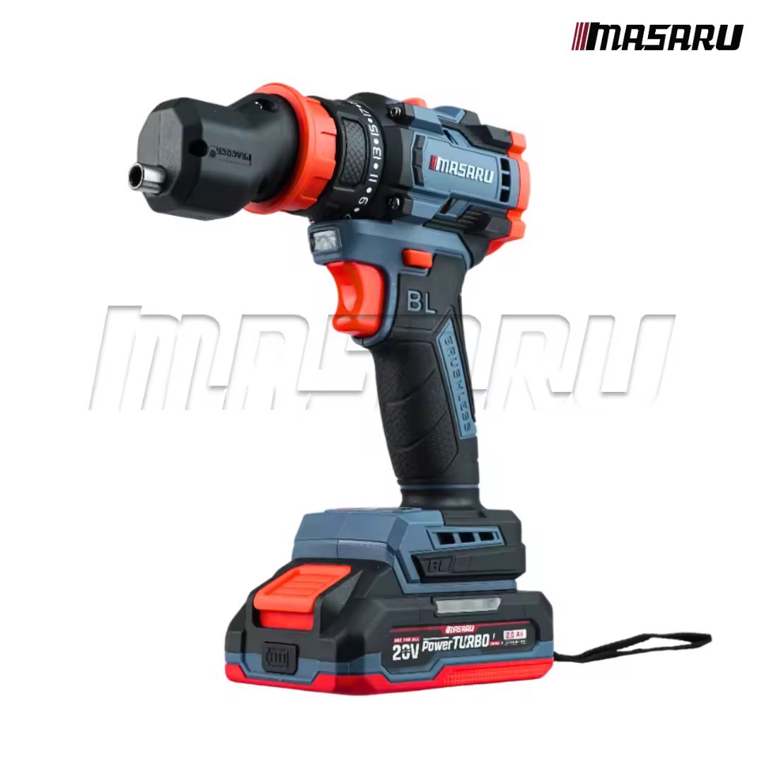 MASARU รุ่น SCDS-210 แรงบิด 60 N.m สว่าน 5 หัวเปลี่ยนหัวได้ ไขควงคลัชไร้สาย เจาะ ขันสกรู สว่านไขควงไร้สาย + 4หัว 20V