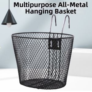CLARO Iron Bike Front Basket 322525cm Black Handlebar Shopping Storage Basket High Quality Bicycle Front Handlebar Basket