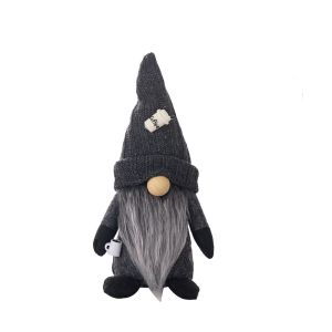 WARM STOP Cute Coffee Gnomes Plush Doll With Knitted Hat Soft Plush Elf Dwarf Plush Figurine Cartoon Handmade Christmas Faceless Doll Home Decoration