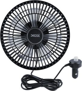 XOOL Electric Car Fans for Rear Seat Passenger Portable Fans Headrest 360 Degree Rotatable Backseat Car Fan 12V Cooling Air Fan with Stepless Speed Regulation for Vehicles SUV RV