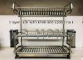 【KB HOME】【READY STOCK】【SUS304】【3 TIER】 Disk Rack Table with Dish Rack Table Top Dish Rack 3 Tier Kitchen Dish Rack. 