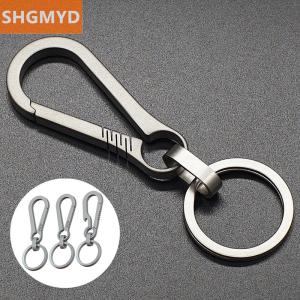 [COD] SHGMYD Titanium Buckles Outdoor Tool Titanium Alloy Keychain Tiranium Buckle Key Ring Car Accessories Keychain Pendant Gift For Man