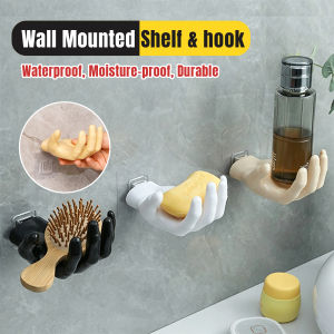 Baete Creative Soap Holder Dish Bathroom Wall Mounted Storage Rack Multi-purpose hook 1Pc