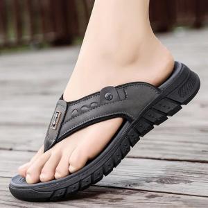 Flip Flops Summer Mens Outdoor Thick Soled Beach Shoes Breathable Cool Non Slip Comfort Sandals Male Casual Hiking Sandals2026