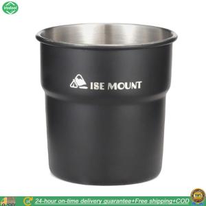 [New] 300ml Tea Coffee Milk Mug Portable Stainless Steel Camping Mug Stackable Lightweight for Travel Hiking Backpacking