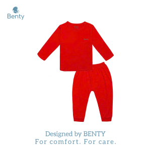 Bộ dài tay cài vai TẾT basic BENTY chất liệu vải cao cấp đồ bộ cho bé trai bé gái mặc đi chơi