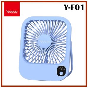 Yoobao Y-F01 Mini Hand Held Portable Rechargeable Noiseless Cooling Fan with Stand 5000mAh Easy to Carry