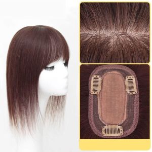 Wig Tipis Bob Poni Depan Toupee Hair Topper Hair Clip Wig Wanita Penutup Kebotakan/Penambah Volume Hairtop Cewek Model Poni