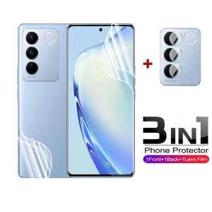 Pelindung Layar Kompatibel Untuk Vivo V29 5G Vivo V29e Paket 3 in 1 bahan hydrogel