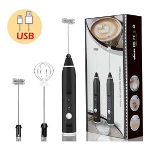 Pengaduk Kopi Pembuih Susu Pengocok Telur Handheld Blender Milk Frother Electric Mixer Portable Egg Beater USB Rechargeable