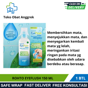 ROHTO EYEFLUSH 150 ML / CAIRAN PEMBERSIH MATA / MENYEGARKAN MATA