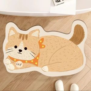 MLADEN COD พรมประตู 40×60 ซม การดูดซับน้ำ พรมปูพื้นห้องน้ำ น้ำซุปข้นไดอะตอม ห้องน้ำ