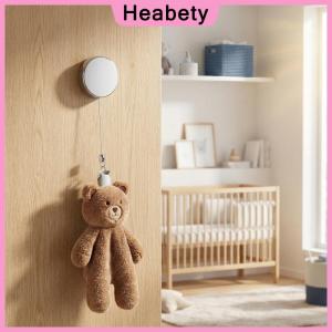 Heabety Wall Mounted Towel Rack Automatic Retractable Self Adhesive No Drill Easy Setup for Small Bathroom Storage Solution