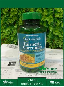 Viên uống hỗ trợ dạ dày Tinh Chất Nghệ Vàng Puritans Pride Turmeric Curcumin 180V 500MG