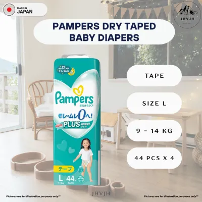 [CARTON DEAL] PAMPERS PREMIUM CARE DIAPERS - NEW BORN / SIZE L / XL / XXL // TAPE OR PANTS