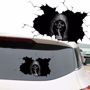 BEIBEI Stickers Halloween Car Window Decor Party Motorcycle Accessories Skull Skeleton Skull Sticker Car Styling Car Decoration Decal Pull Fuel Tank Decal Car Sticker