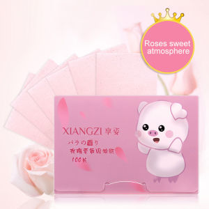 VEDO 💕COD 100 Pcs Kertas Linen Tissue Penyerap Minyak Wajah Linen Teh Hijau Arang Bambu Tekstur Halus