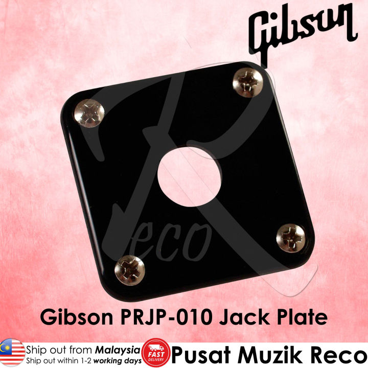 Gibson PRJP010 Guitar Jack Plate, Black Plastic Guitar Parts Guitar Accessories Lazada