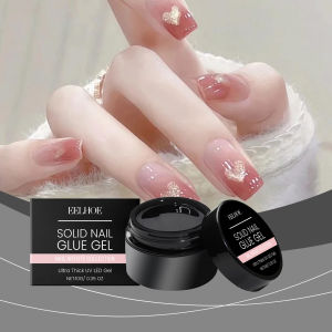 EELHOE Solid Nail Glue Gel Nail polish gel is easy to use portable soft stable and long-lasting. Solid nail polish gel for nail salons Solid Nail Glue Gel Solid Gel Nail Glue Solid Nail Glue