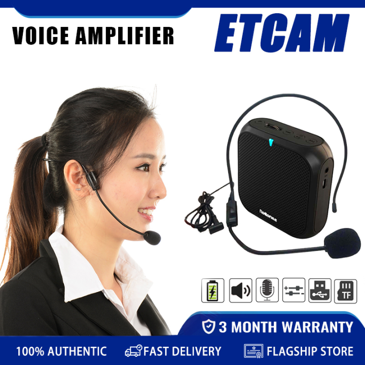 ETCAM Mic Bluetooth Lapel Microphone Wireless For Teaching With Loud 