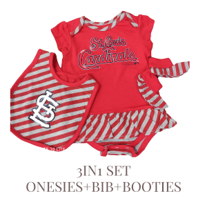Bodysuit/Onesies Booties and Bib Per Set for Infant Girl